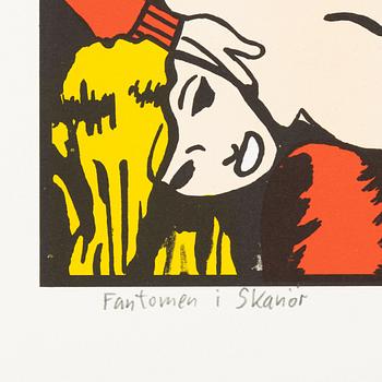 Carl Johan De Geer, lithograh in colours, signed 106/290.