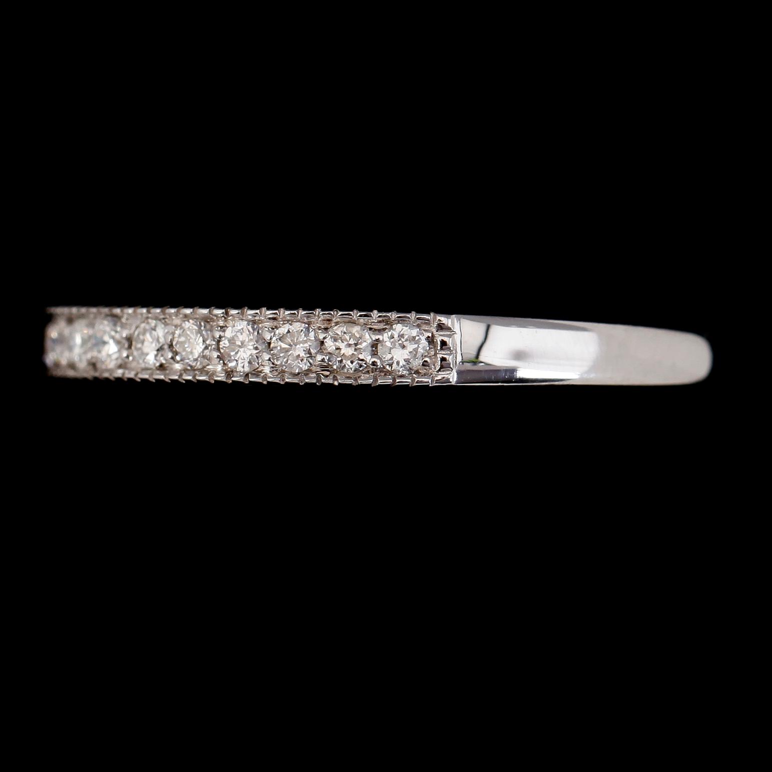RING, 10K vitguld, diamanter tot ca 0.13 ct.