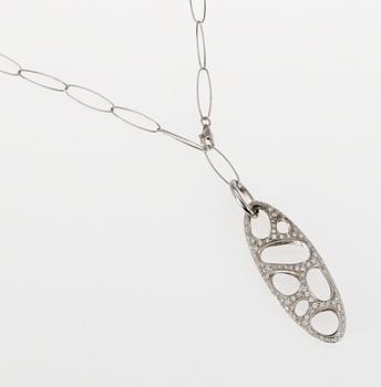 550. PENDANT/NECKLACE, brilliant cut diamonds, 1.56 cts.