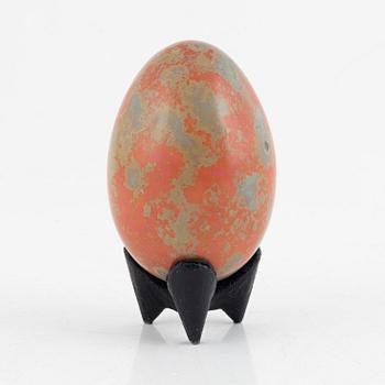 Hans Hedberg, a stoneware faience egg, Biot, France.