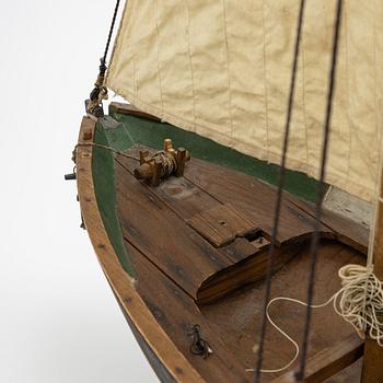 A boat model, "Elisabet Blidö", mid/second half of the 20th century.