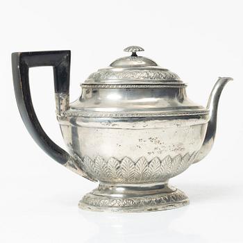 An Empire silver teapot, Northern Europe, first half of the 19th century.