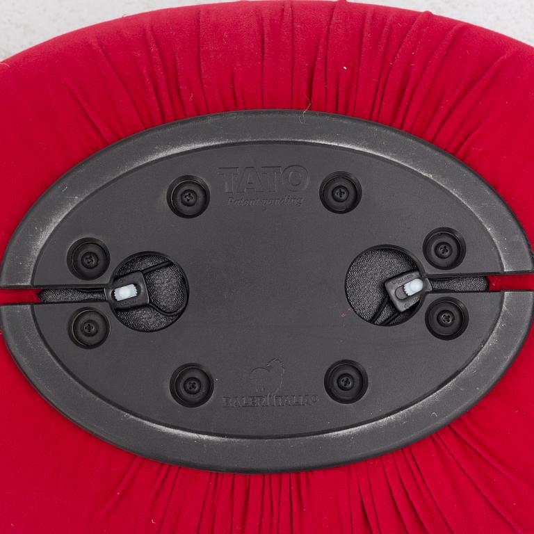 Denis Santachiara, ottomans/chairs, a pair, "Tato Egg Seat", Baleri, Italy, 21st century.