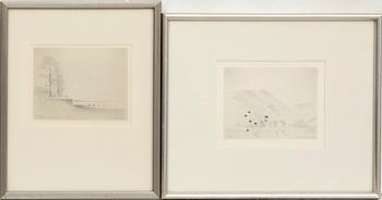Gunnar Norrman, a set of two drawings signed and dated.