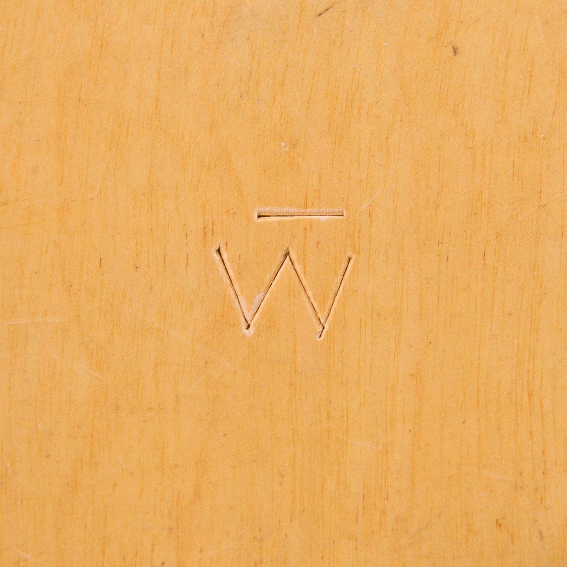 Tapio Wirkkala, A plywood dish signed TW.