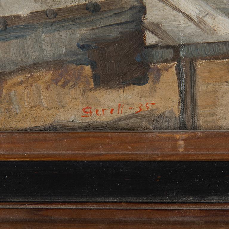 GRETA GERELL, oil on canvas, signed and dated - 35.