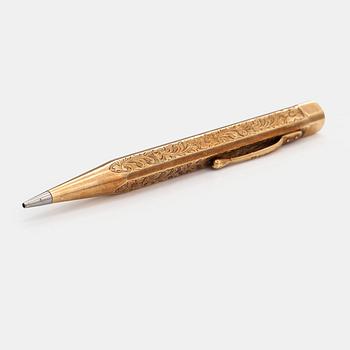 A 14K gold pencil with a steel tip. Hugo Grün, Helsinki 1937.