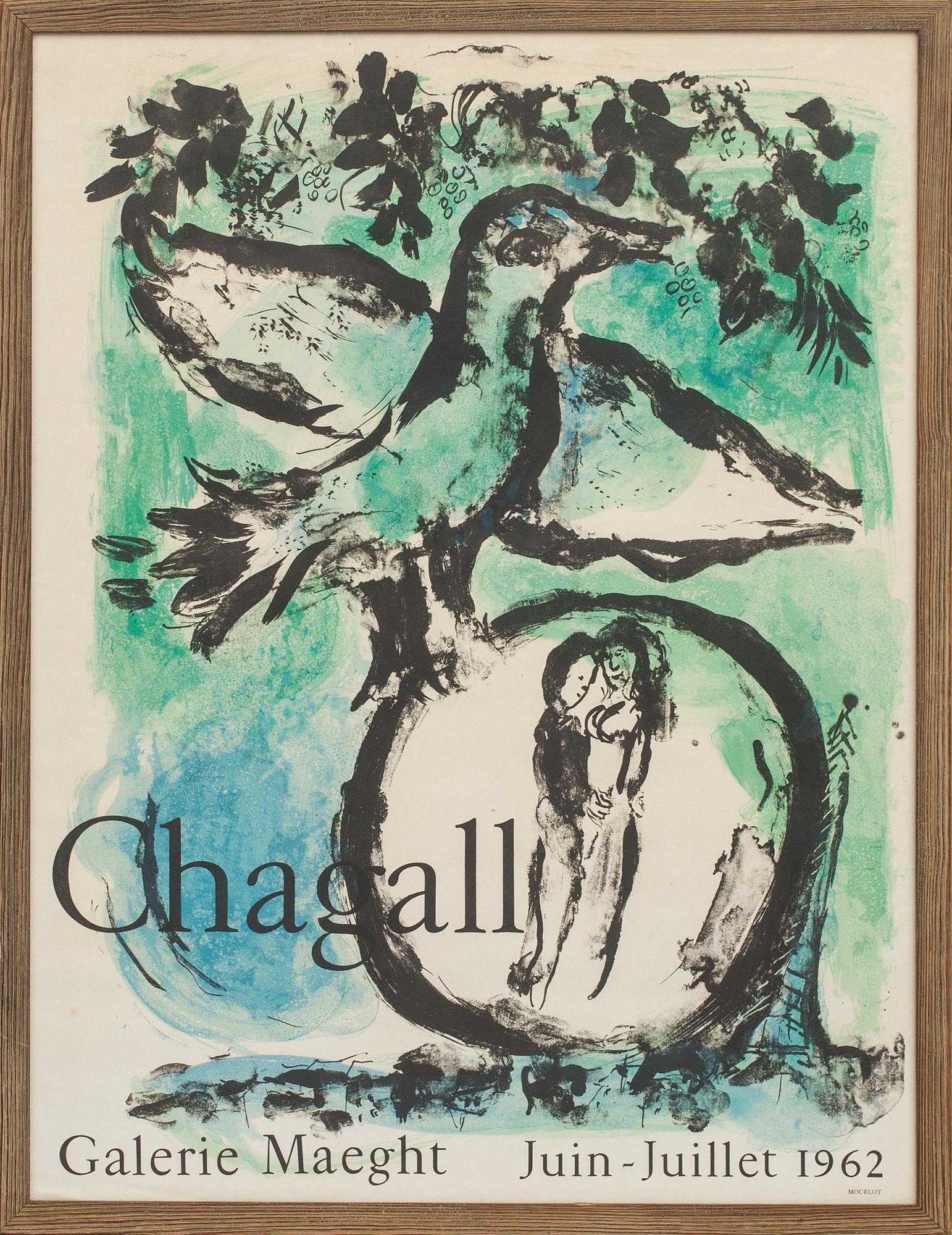 MARC CHAGALL, affisch, Mourlot, Paris 1962.