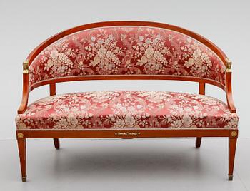 SALONGSMÖBEL, 5 delar, empirestil, 1900-talets första hälft.