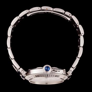 ARMBANDSUR, herr, stål, Pasha de Cartier.