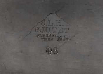SKRIVBORDSSET, 7 delar. Tenn. Sverige, 1930-tal.