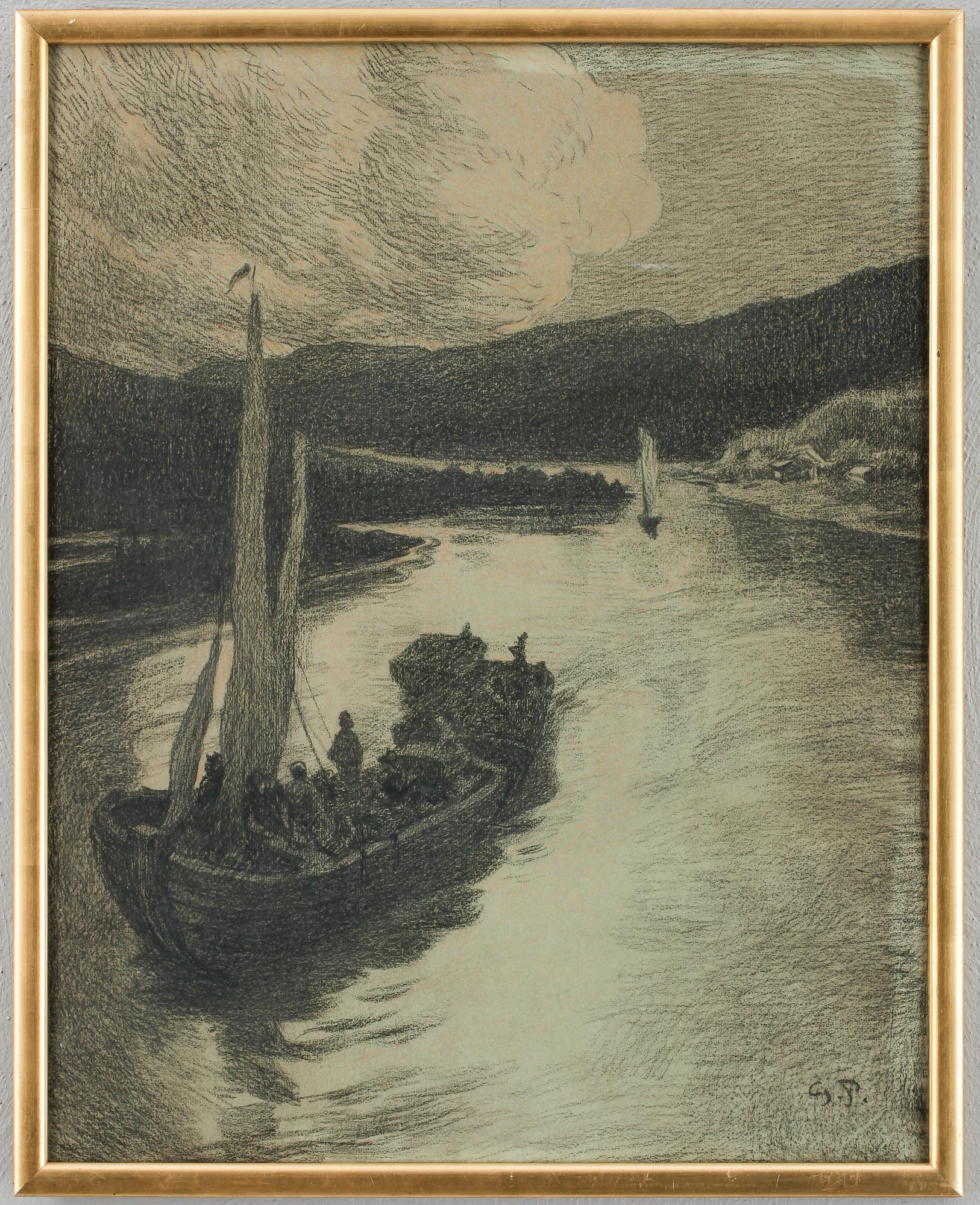 GEORG PAULI, blandteknik, monogramsignerad GP.