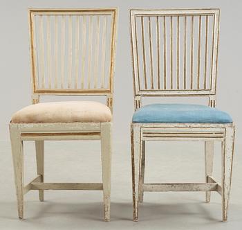 STOLAR, 4+2st, gustavianska, omkring 1800.