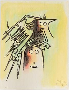 WIFREDO LAM, folder, 10 lithographs, "Pelni Luna", signed and numbered 13/262.