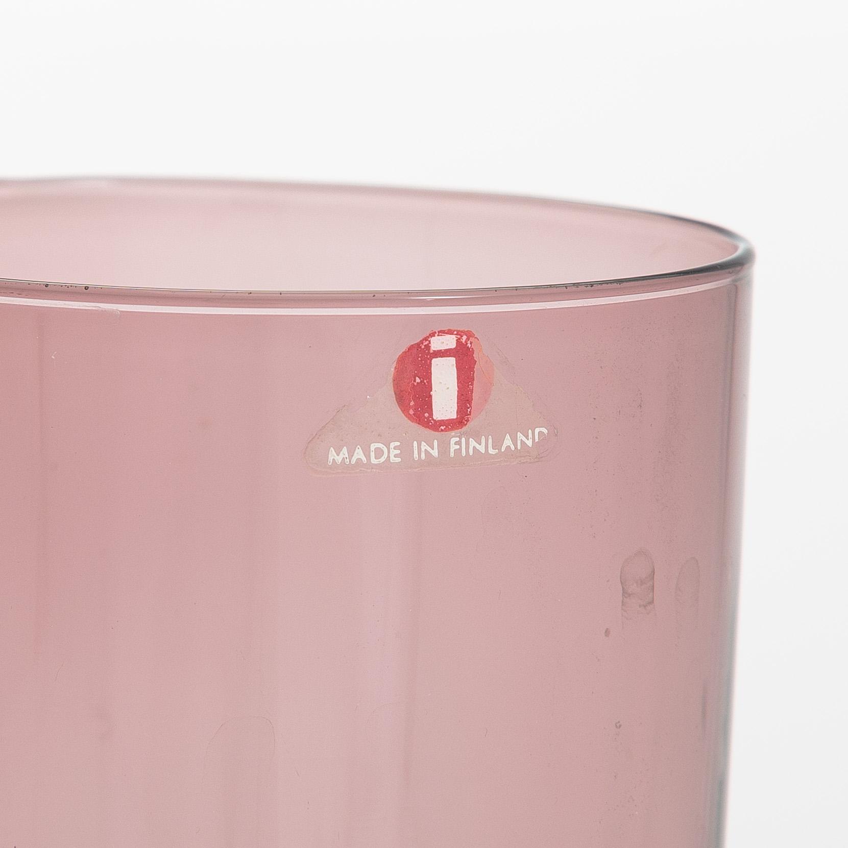 Tapio Wirkkala, a set of 16 juice glasses, model 2204, Iittala, Finland. In production 1956-1969.