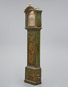 A longcase clock by B Shuckforth (1754- 1760).