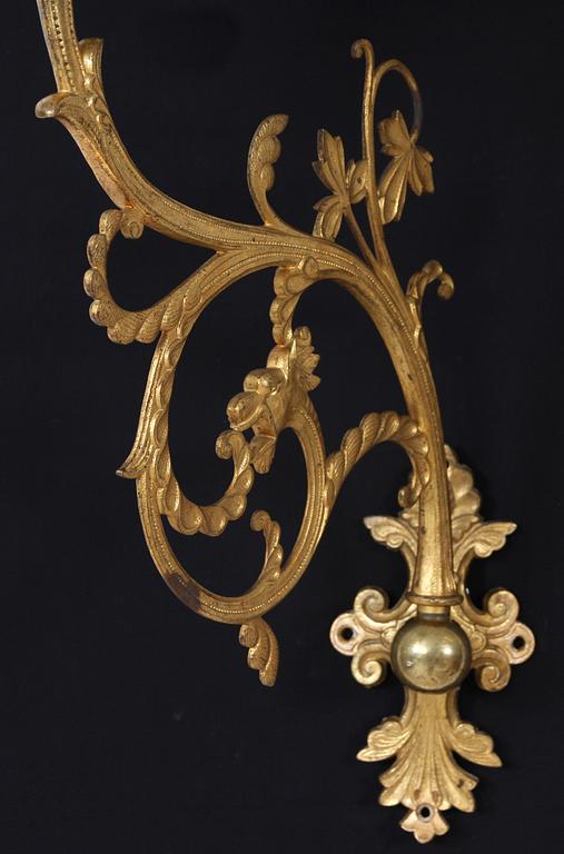 VÄGGAPPLIQUE, gulmetall, Frankrike, 1800-talets andra hälft.