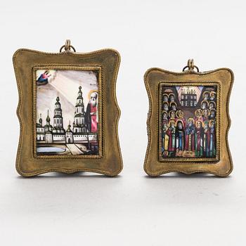 Matkaikoneja, 2 kpl, Venäjä, vuosisadan vaihe 1800/1900.
