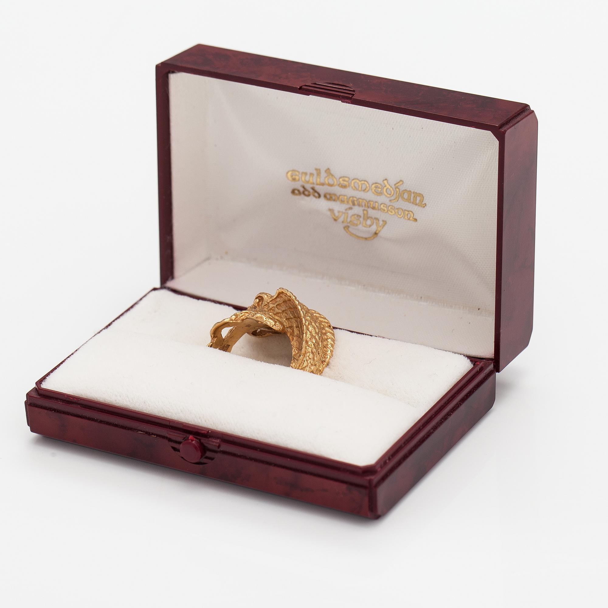Ring, 18K guld. Odds guld, Visby 1998.