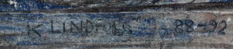 KENT LINDFORS, blandteknik på papper, sign o dat 88-92.