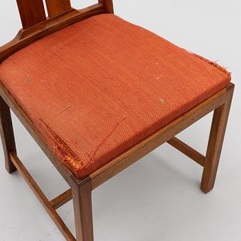 Carl Malmsten, Dining table with 2 armchairs and 6 chairs, 'Ambassador', Åfors Möbelfabrik, second half of the 20th century.