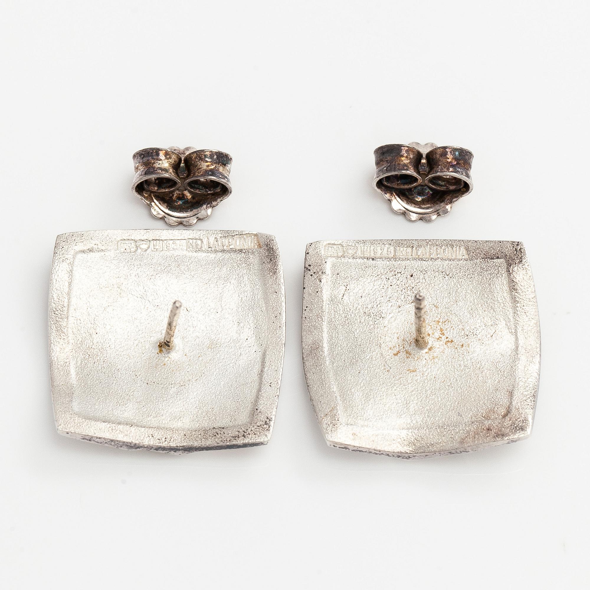 Björn Weckström, korvakorut, "Gelo", hopeaa, Lapponia 2014.