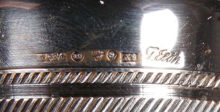SKÅL SAMT LJUSSTAKAR, 2 st, silver, T Eldh. 1972 resp 1962.