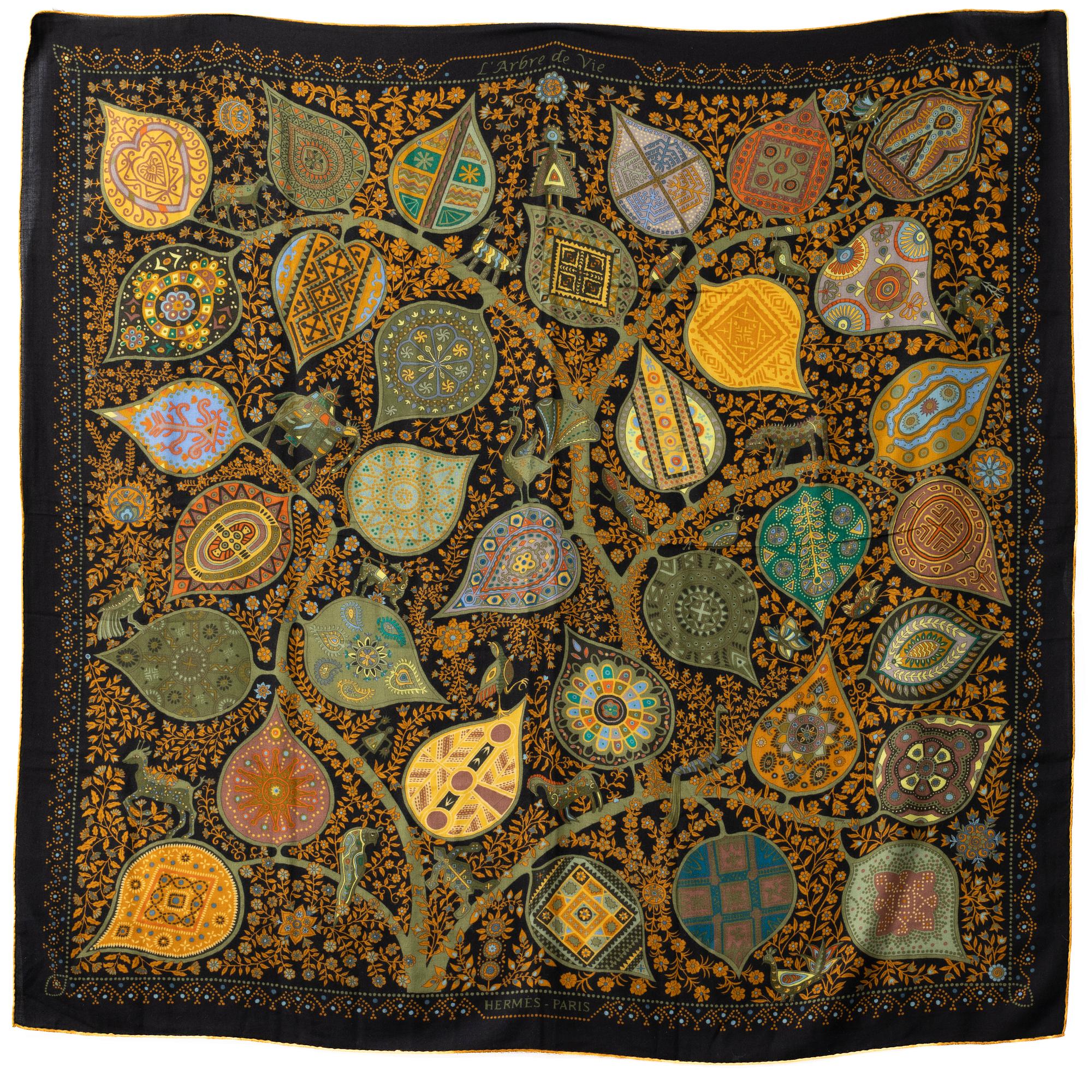 Hermès, Shawl/scarf, “L'Arbre de Vie”.