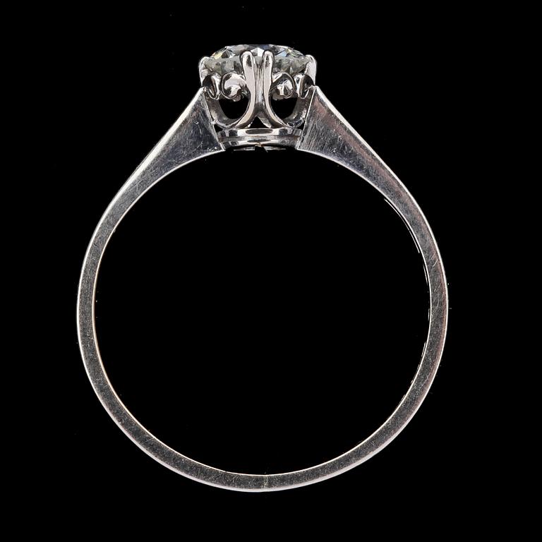 RING, briljantslipad diamant, äldre slipning, ca 0.80 ct.