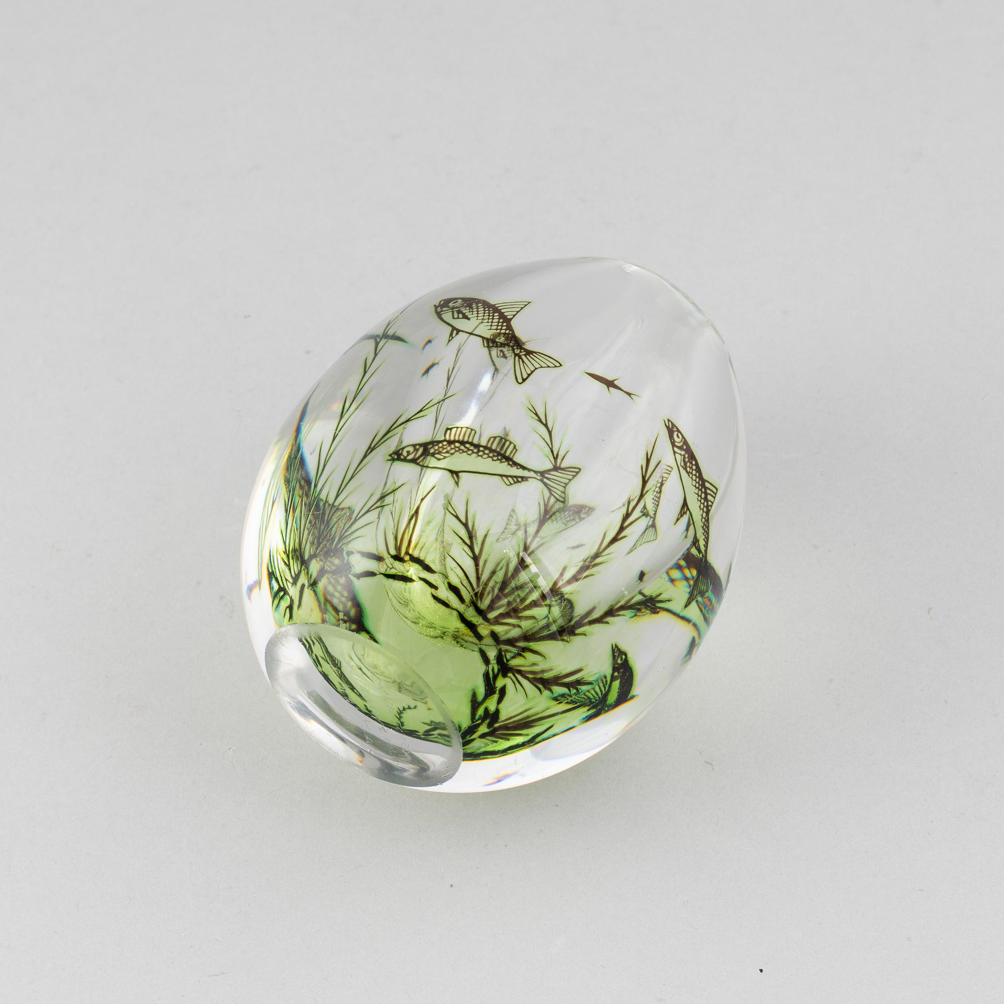 Edward Hald, vas, glas, "Fiskgraal", Orrefors.