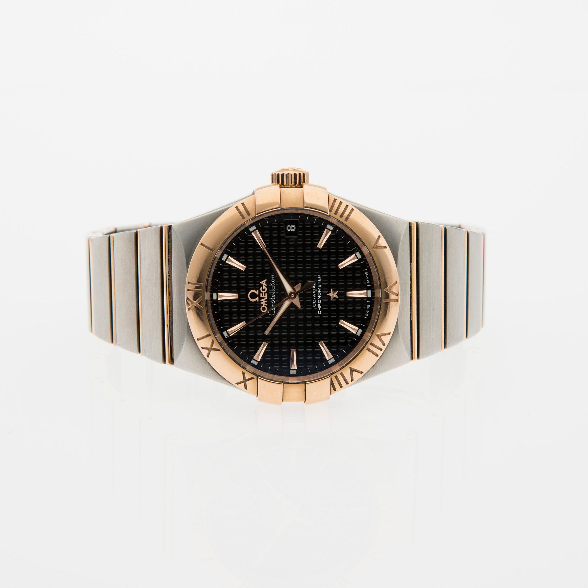 ARMBANDSUR, herr, Omega Constellation Co-Axial Chronometer.