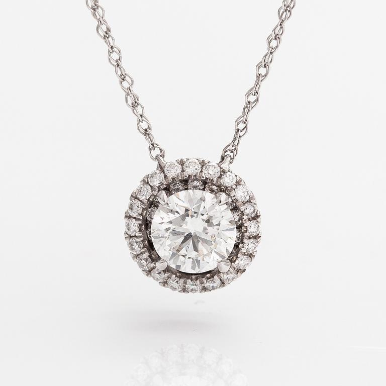 Kaulakoru, 14K valkokultaa, timantteja n. 1.16 ct yht. Westerback/Kultajousi, Helsinki 2016.