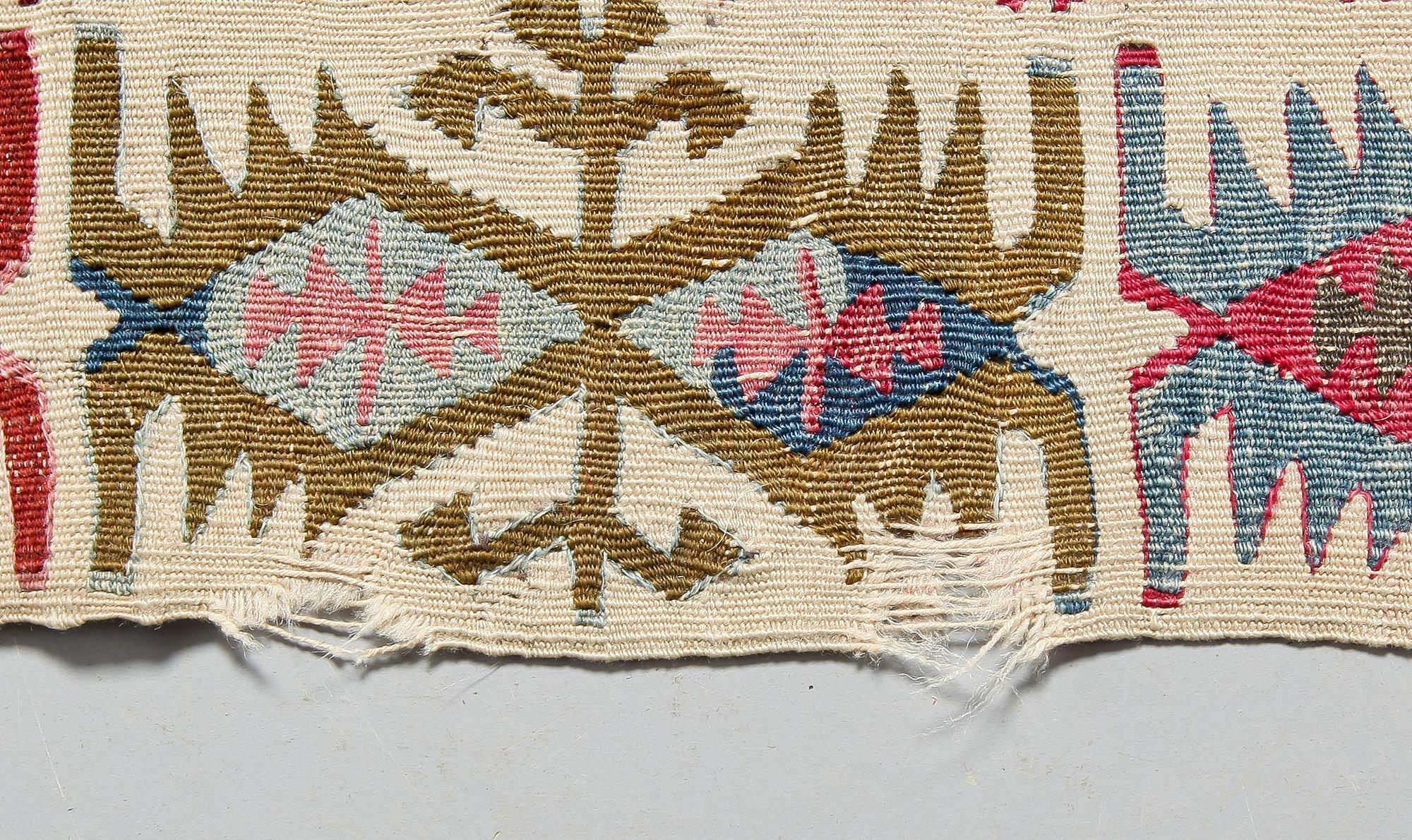 MATTOR, 2 st, Kelim, old, 384x70 resp 390x66.