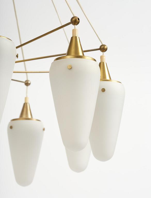 Hans-Agne Jakobsson, an imposing ceiling lamp, Hans-Agne Jakobsson AB, Markaryd, 1950s.