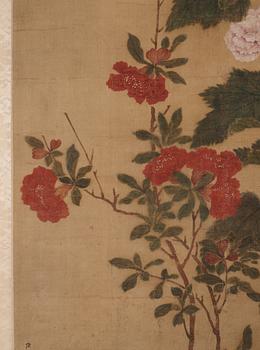A Chinese painting after Ai Qimeng, ink and colour on paper, late Qing dynasty/early 20th century.
