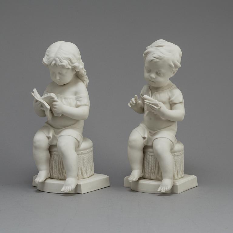TWO PARIAN FIGURES, Gustafsberg 1911.
