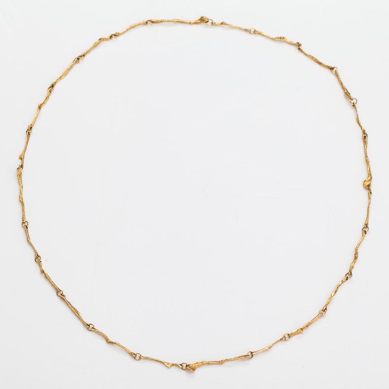 Björn Weckström, A 14K gold necklace "Golden stream". Lapponia 1976.