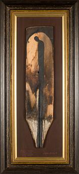 Juhani Palmu, mixed media on board, signed and dated -99.