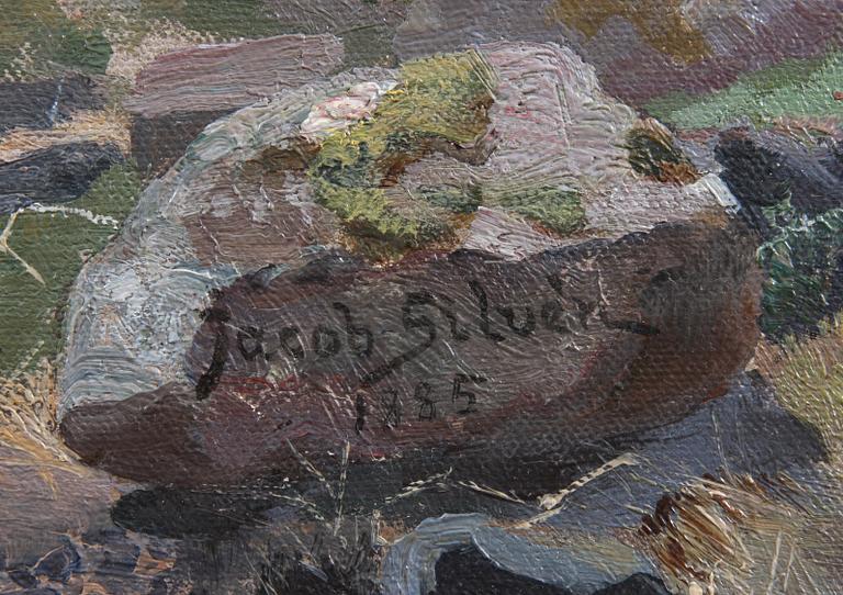 JACOB SILVÈN, olja på duk, sign o dat 1885.