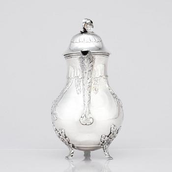A Swedish 18th century silver coffee-pot, marks of Olof Löfvander the elder, Luleå 1773.