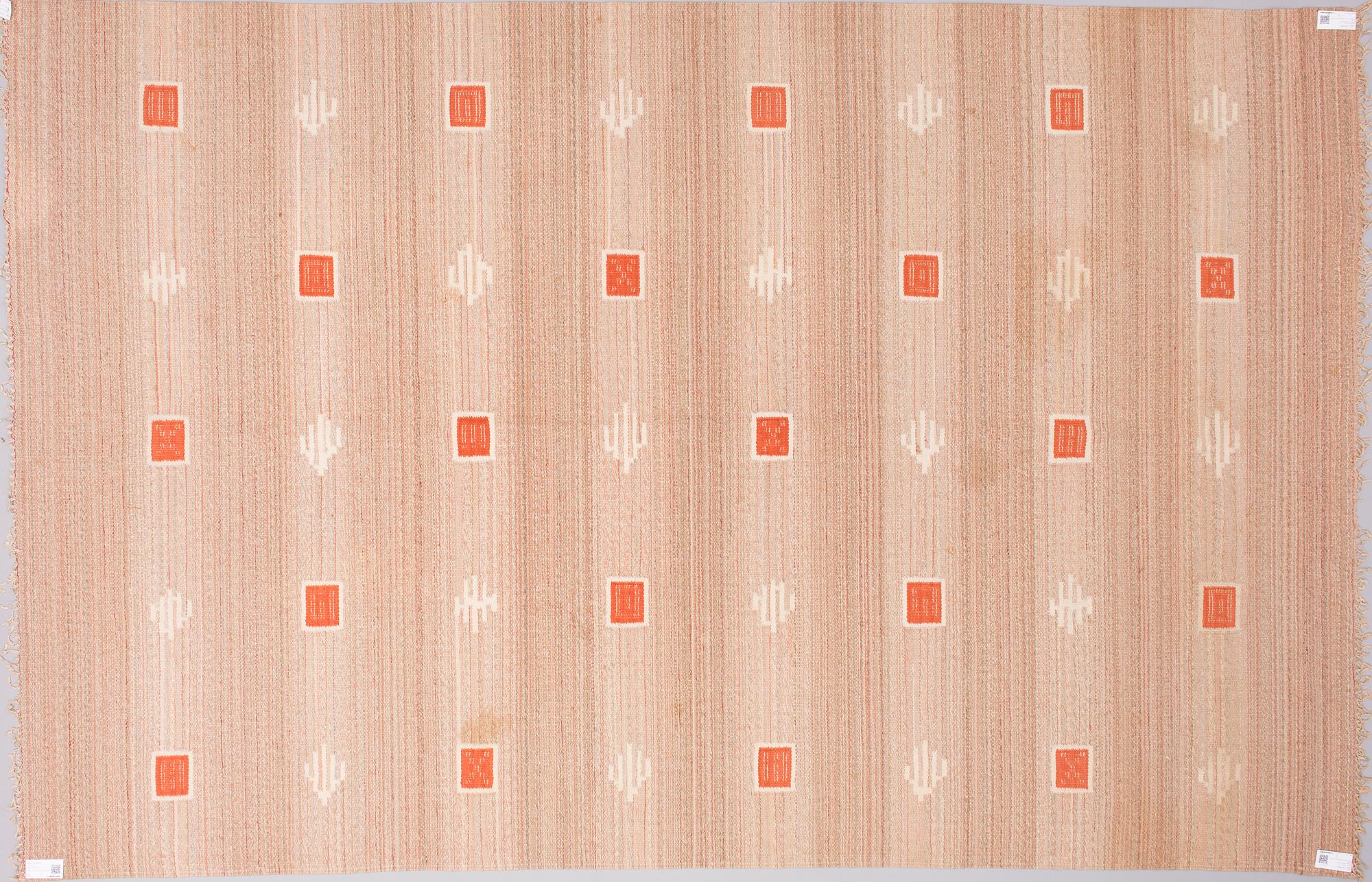 TOINI KALLIO, FLAT WEAVE. Kämmen (Palm). Woven by Aaltosen Mattokutomo Kiikka, 1930s.