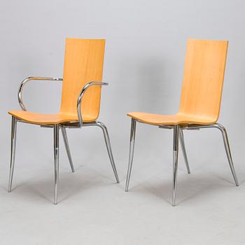 Philippe Starck, stolar, 2 st, "Olly Tango", Driade-Aleph. Italien 2000-tal.