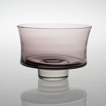 TAPIO WIRKKALA, GLASS BOWL, signed.