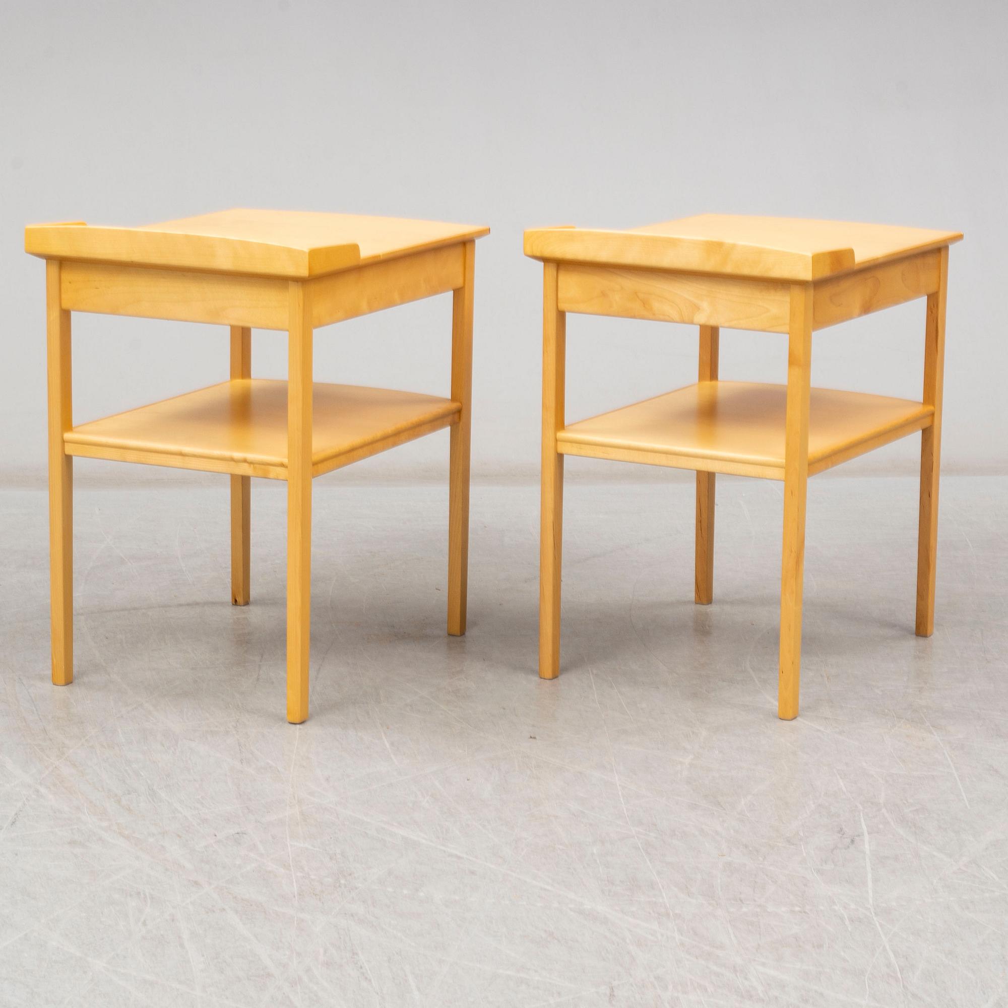 CARL MALMSTEN, sängbord, ett par "Birgitta", Åfors Möbelfabrik AB.