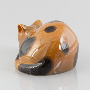 Piero Fornasetti, a stoneware cat figurine, Milano, Italy.