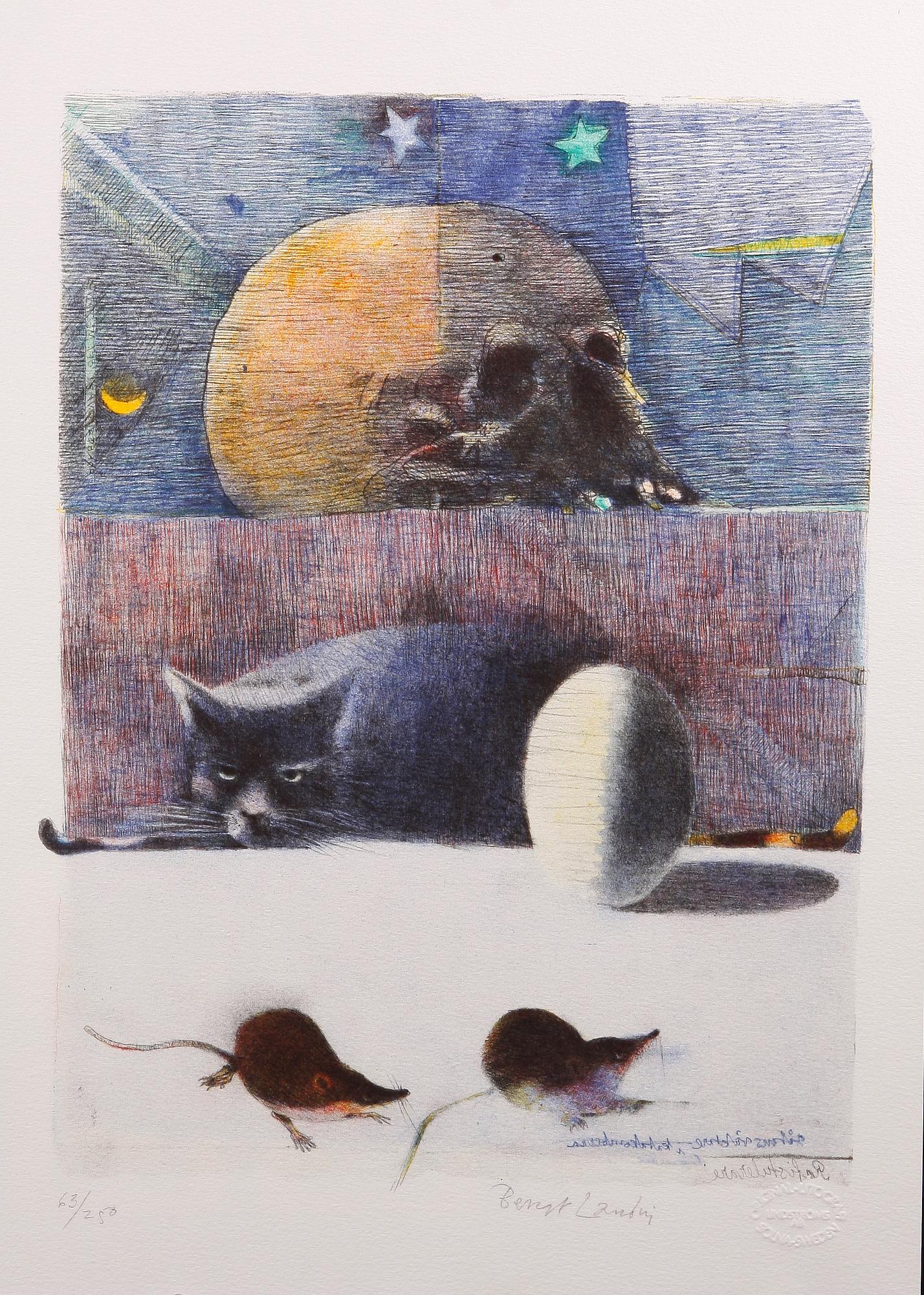 BENGT LANDIN, färglitografier. 2 st, sign och nr 63/250.