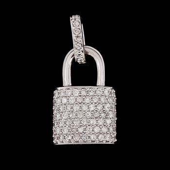 59. PENDANT, brilliant cut diamonds, tot. 1. 42 cts.