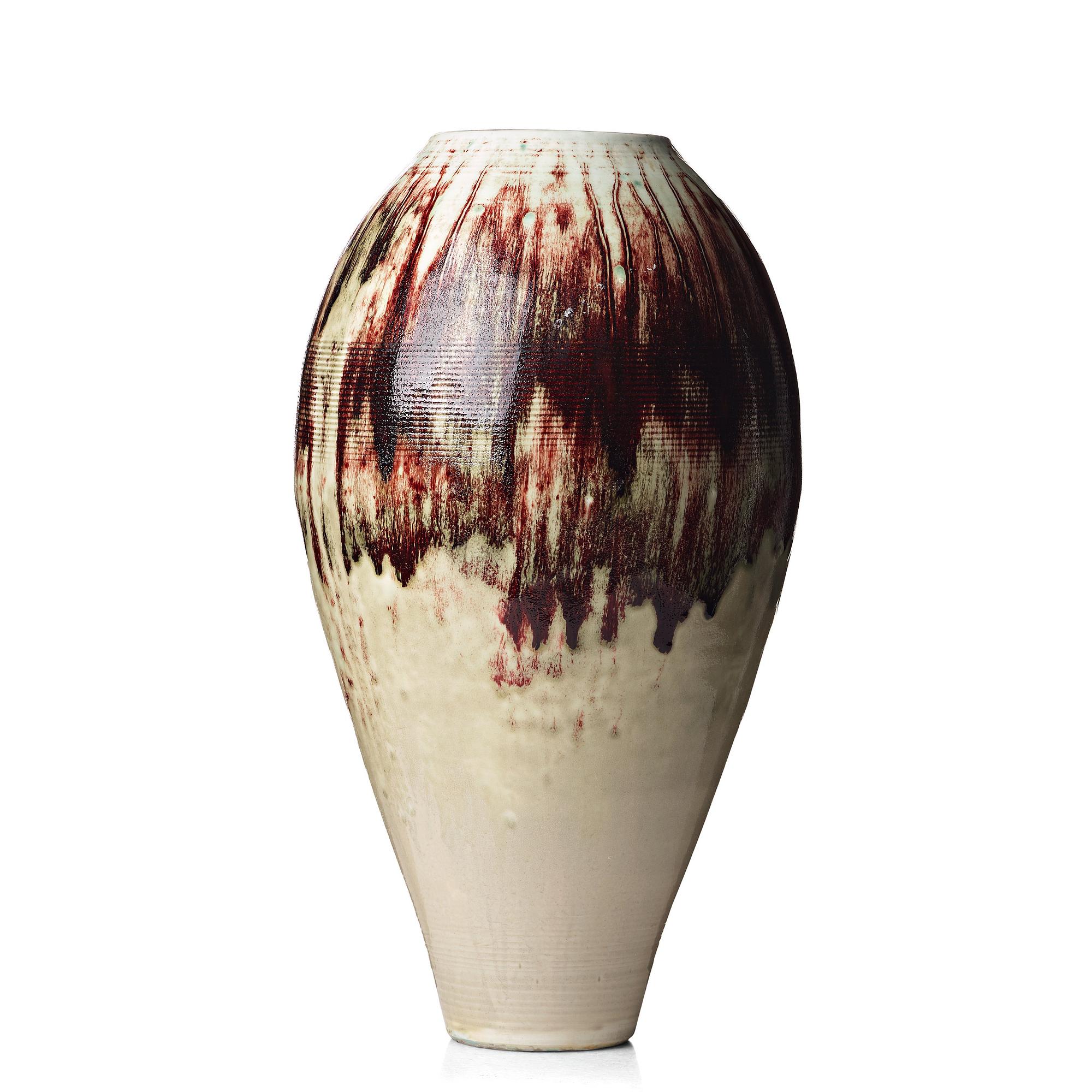 Toini Muona, a glazed ceramic floor vase, Arabia, Finland, mid 20th century.