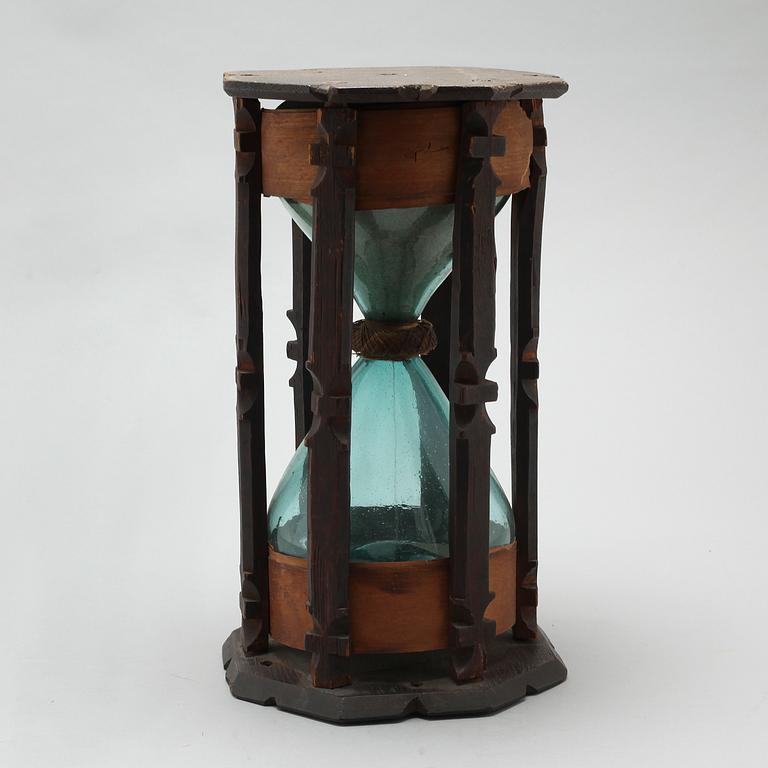 one 19th century hourglass.
