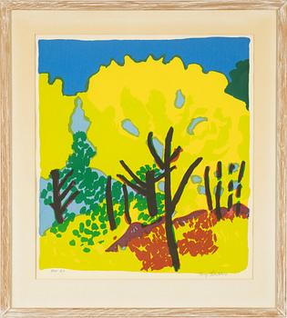 Inge Schiöler, screenprint in color, signed archive example.